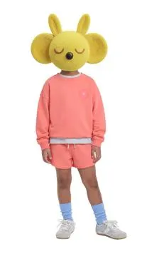 RUBBERISED PATCH SWEATSHIRT AND BERMUDA SHORTS SET