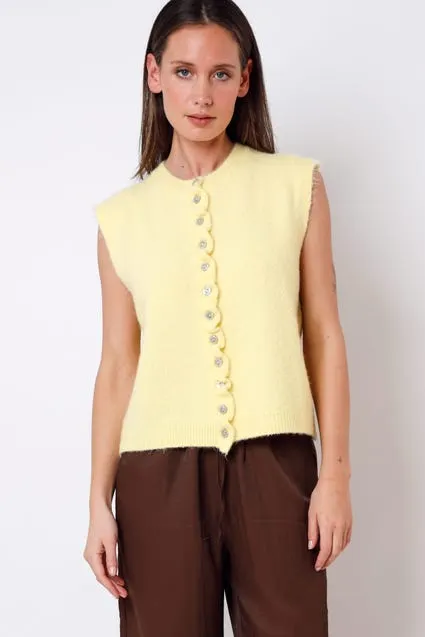 Debardeur effen met ruffle