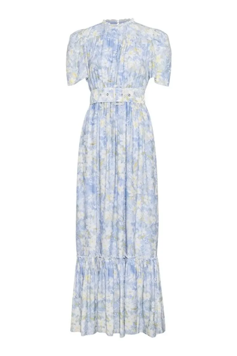 Sophie Puff Maxi Dress - Blå