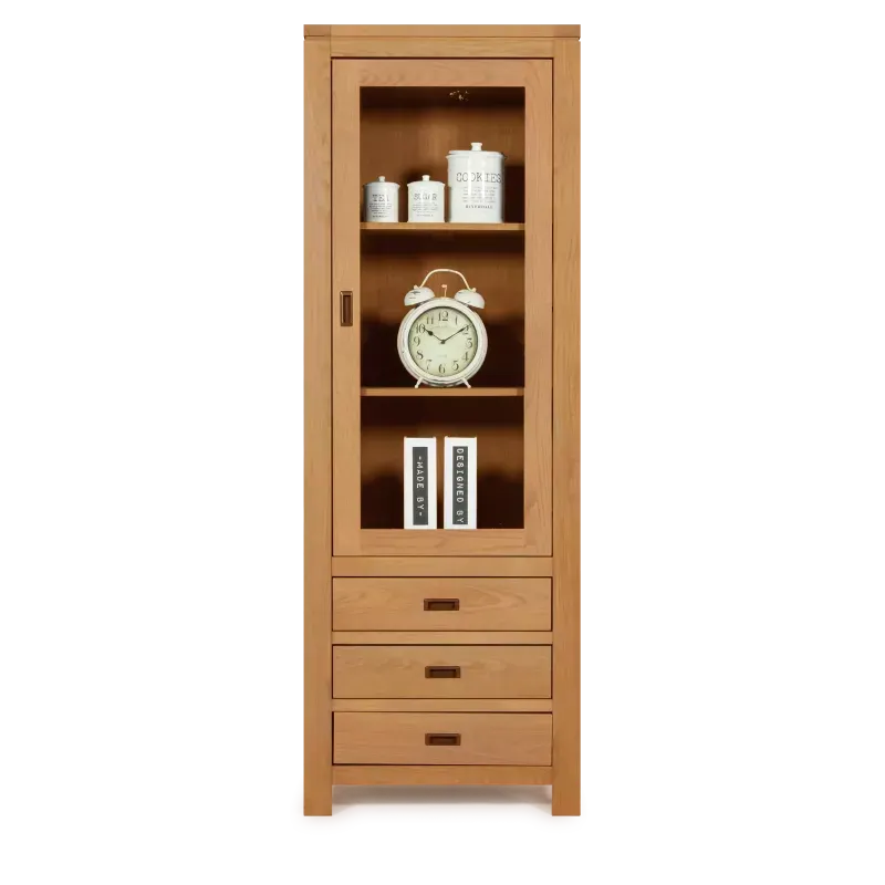 Vitrinekast (rechtsdraaiend) Village - E5