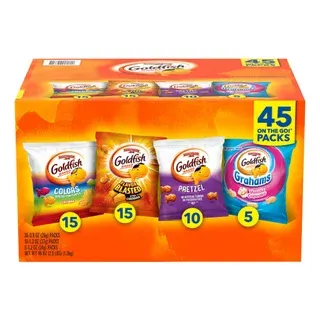 Goldfish Baked Snacks, Variety Pack, 45-count