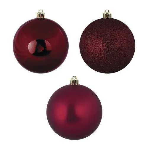 Enchanted Forest® 40mm Dark Red Shatterproof Ornaments - 16 Pack