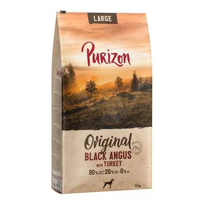 Lot Purizon 2 x 12 kg pour chien Large Adult Black Angus, dinde