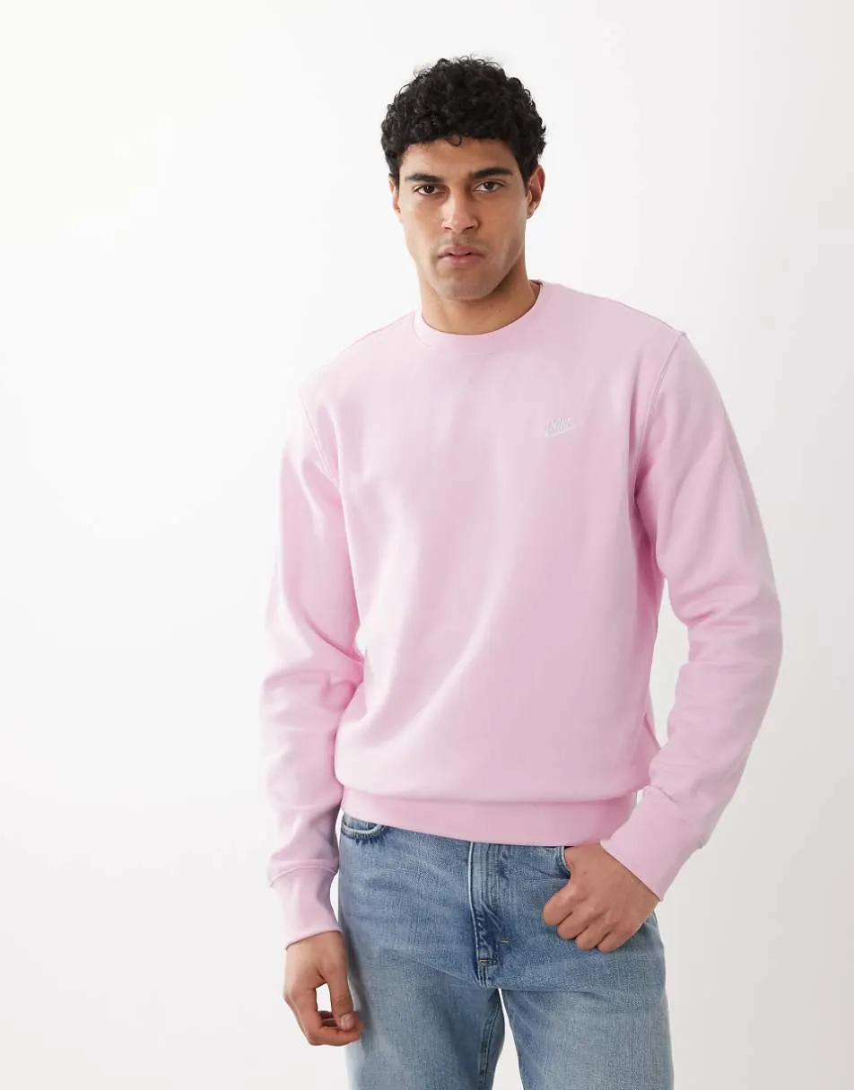 Nike Club sweatshirt in pink