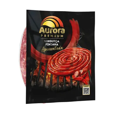 linguiça suína fininha apimentada aurora 600g
