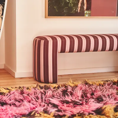 Bankje Lobby striped