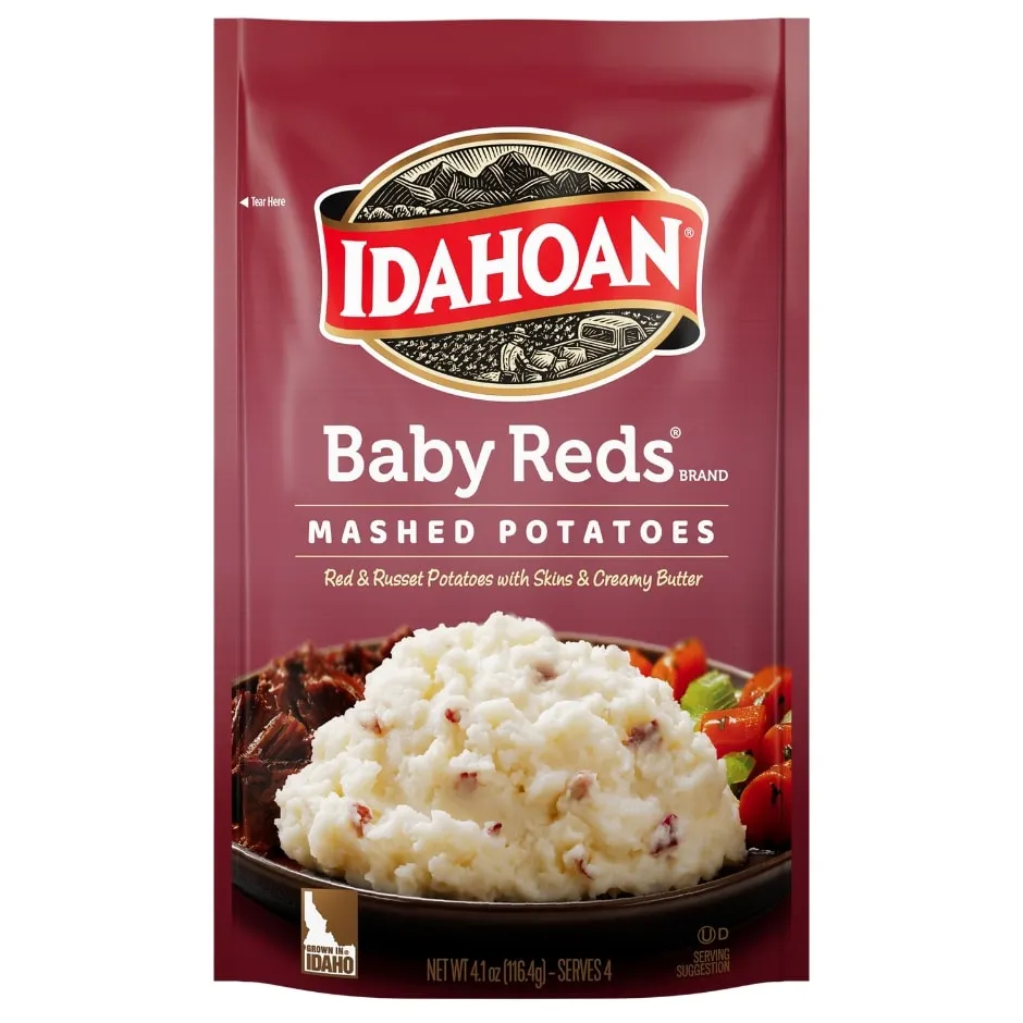 Idahoan Baby Reds Mashed Potatoes, 4.1oz Pouch