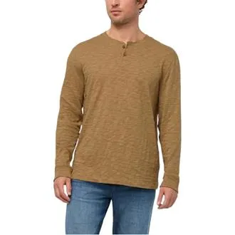 Chemise henley à manches longues Midweight Slub Jersey pour homme