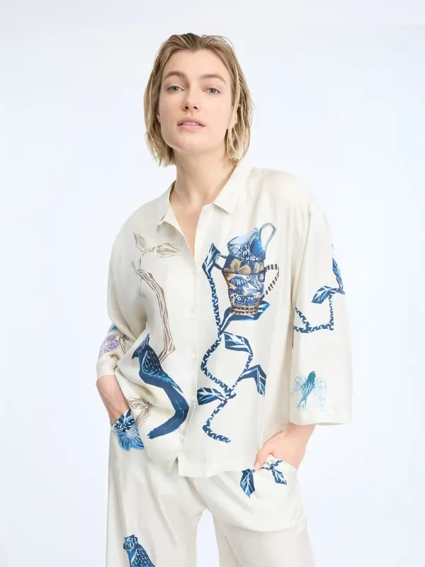 NANCIE Print Creme