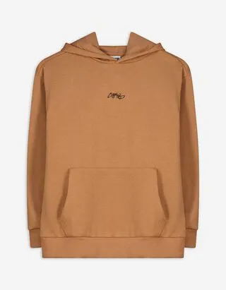 Felpa con cappuccio - Oversized Fit - marrone chiaro