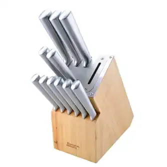 Hampton & Mason Knife and Block Set Stainless Steel 11 Pce