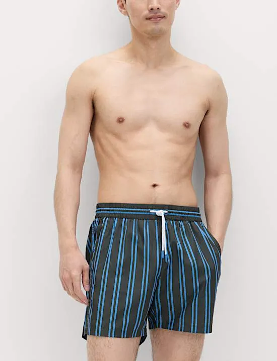 Quick Dry Striped Swim Shorts