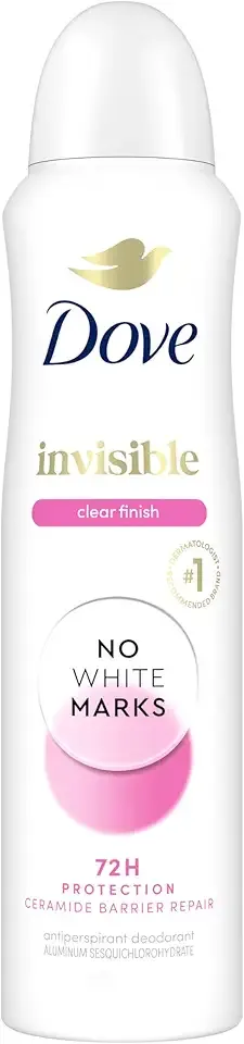 Dove Advanced Care Antiperspirant Deodorant Spray Clear Finish Invisible antiperspirant deodorant tested on 100 colors 72-hour odor and sweat protection with Pro-Ceramide technology 3.8 oz