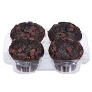 H-E-B Bakery Double Chocolate Chip Muffins, 4 ct