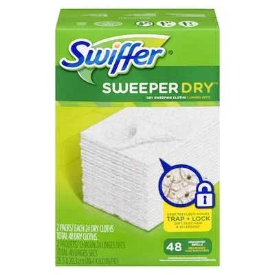 Sweeper Dry Sweeping Cloths 48 Unscented Refills