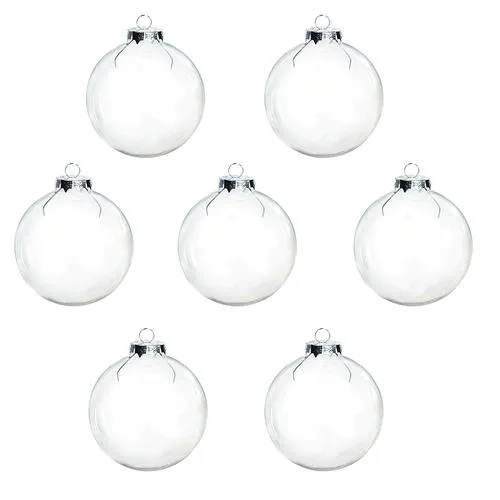 Enchanted Forest® 2.75" Clear Glass Ornaments - 8 Pack