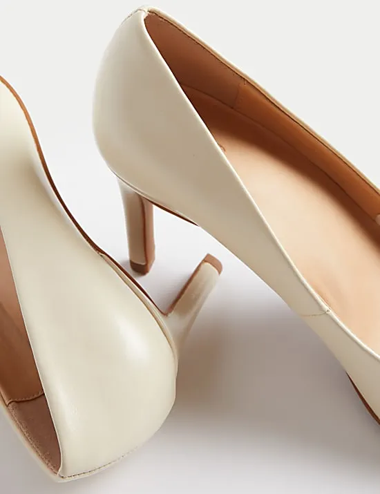 Kitten Heel Pointed Court Shoes