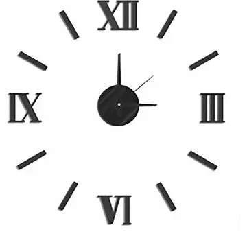 Orologio da parete adesivo Nero 50x50 cm