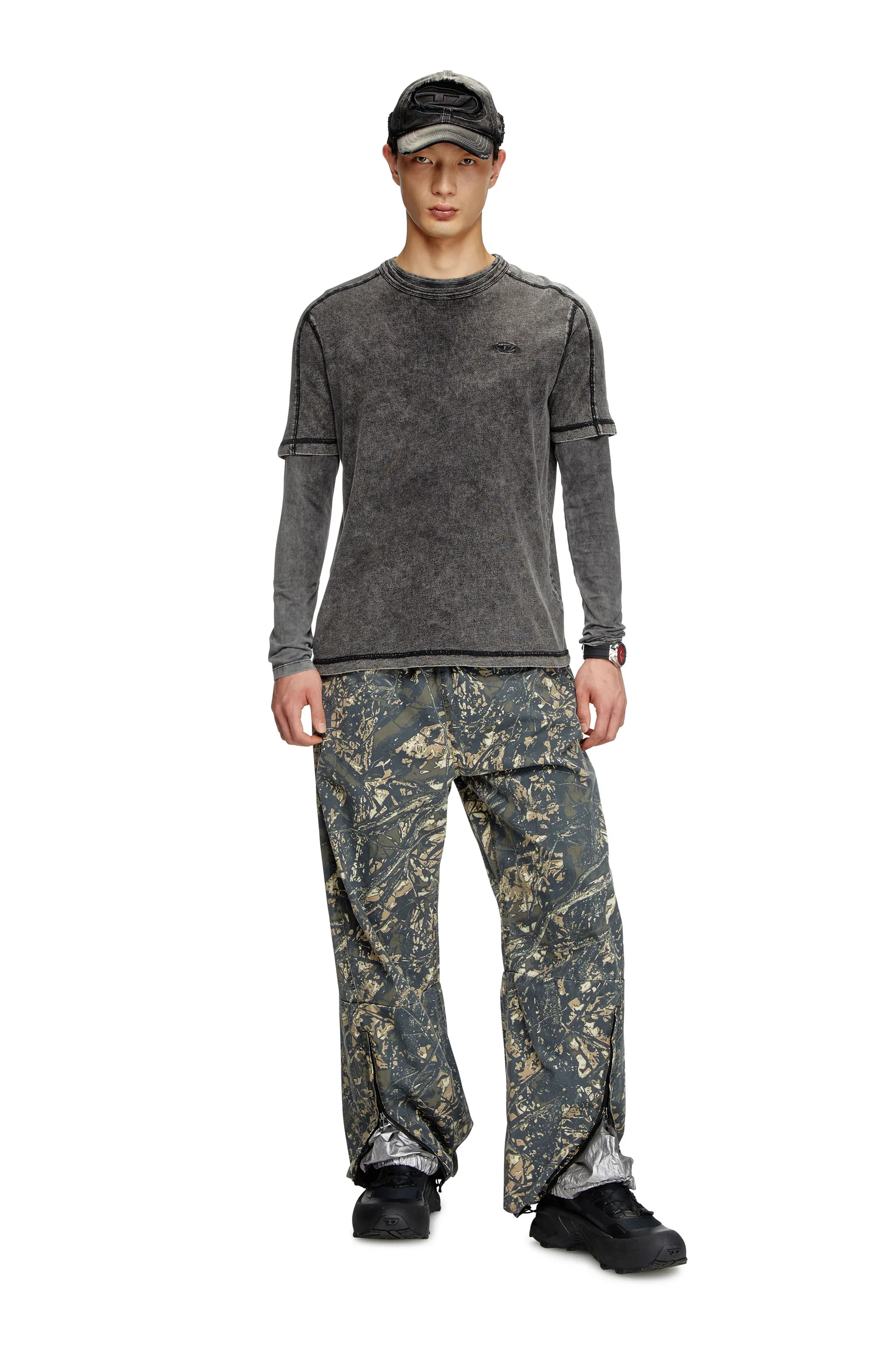 Denim-look jersey T-shirt