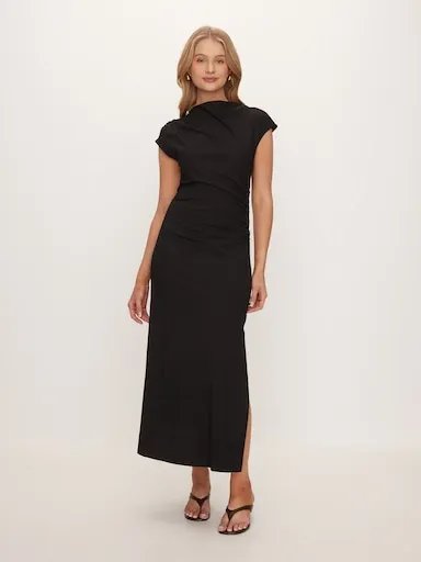 Cerise Jersey Midi Dress