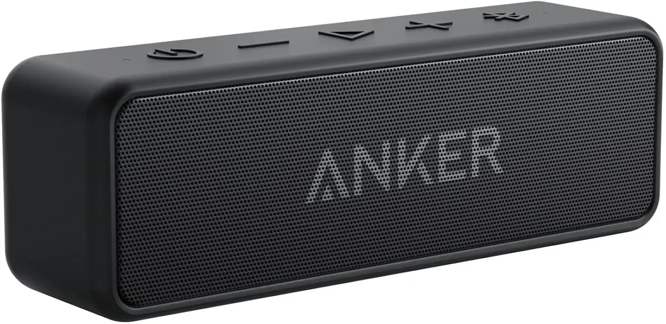 Anker soundcore 2 Portable Bluetooth Speaker, 24-Hour Playtime, IPX7