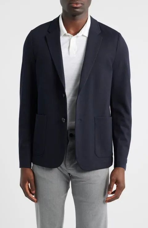 Futimo Textured Knit Navy Blazer