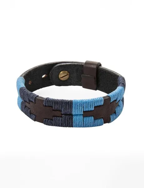 Leather Bracelet Azules Brown