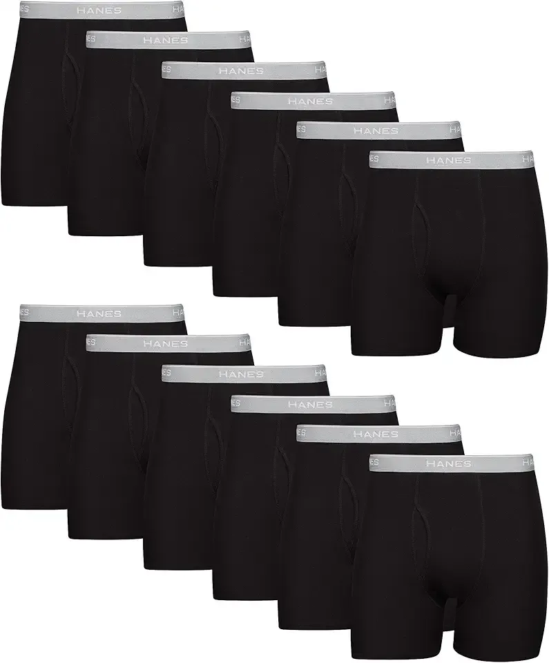 mens Underwear Boxer Briefs Pack, Cool & Breathable Cotton Moisture-wicking Underwear for Men, No Ride Up
