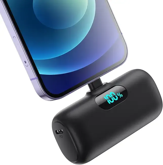 Small Portable Charger for iPhone 5000mAh, PD Fast Charging Power Bank,Mini Battery Pack Portable Phone Charger Travel Essentials for iPhone 14/14 Pro Max/13/13 Pro/12 Pro/11/XS/XR/X/8/7/6/SE Series