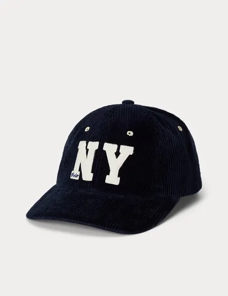 NY Patch Corduroy Ball Cap Hunter Navy
