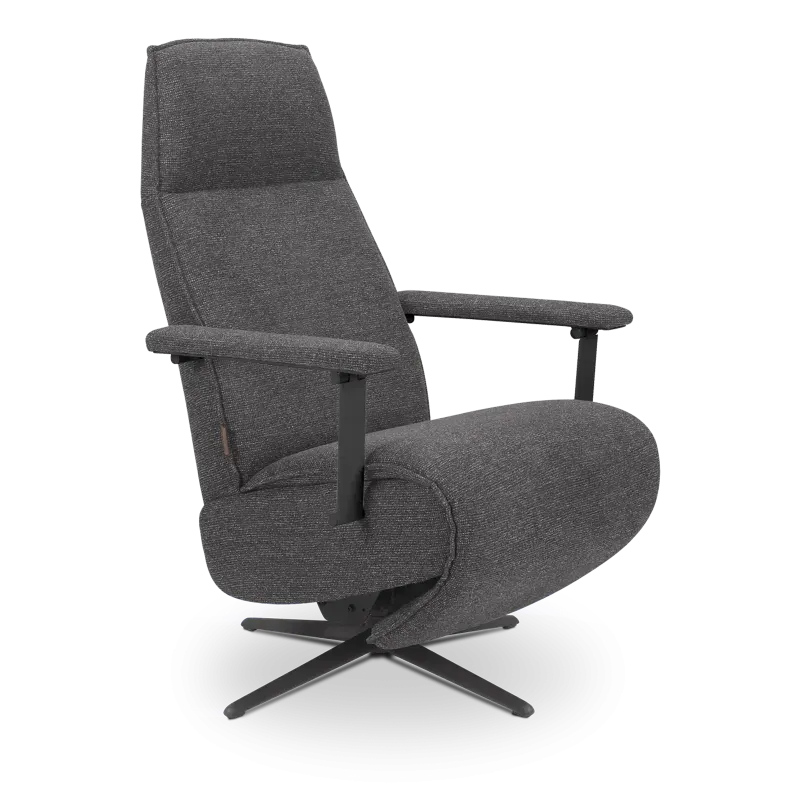 Relaxfauteuil VIllon - handmatig - stof Sneak Antraciet