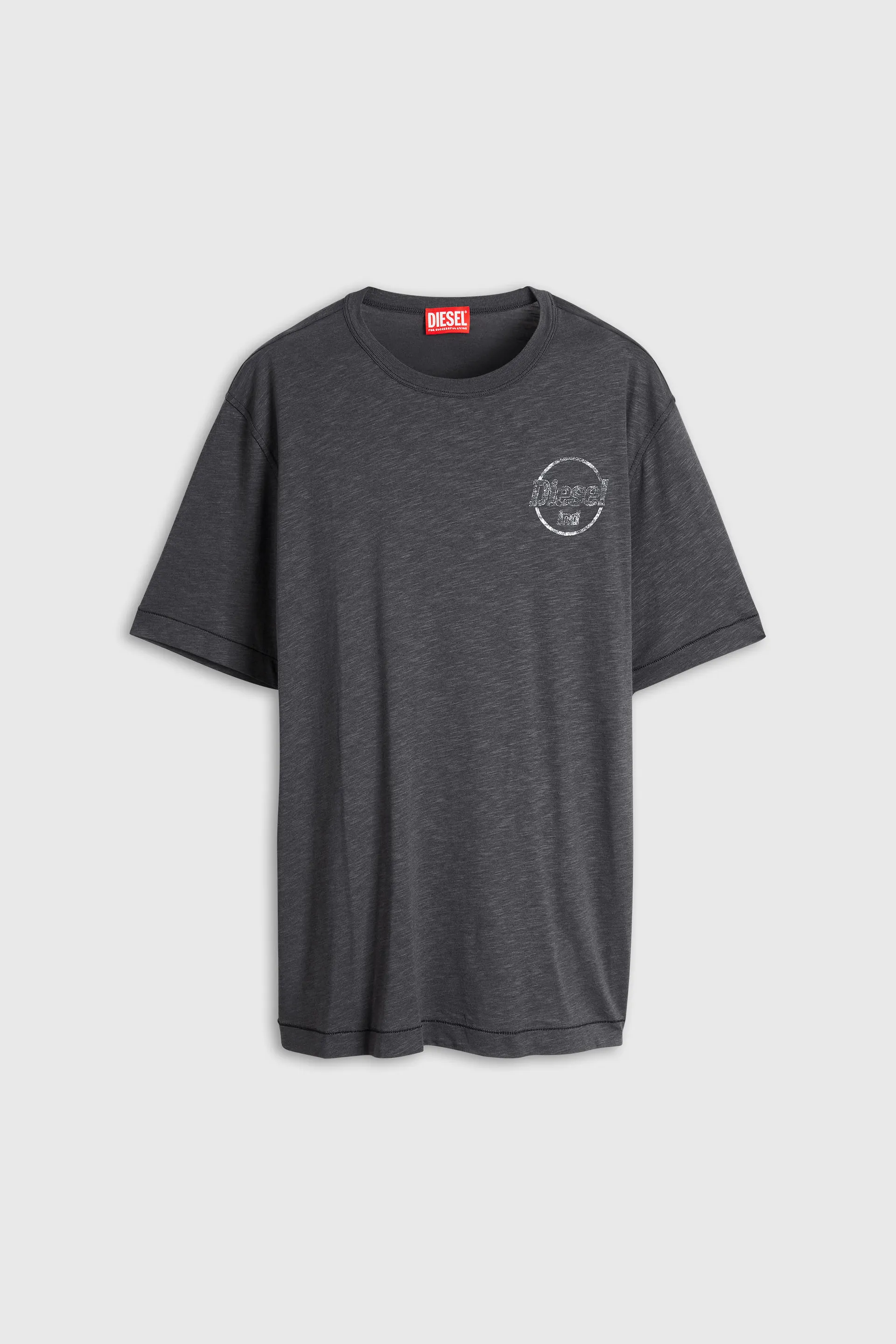 T-shirt in slub jersey with crack print