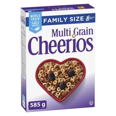 Multi Grain Cheerios Breakfast Cereal, Family Size, Whole Grains
