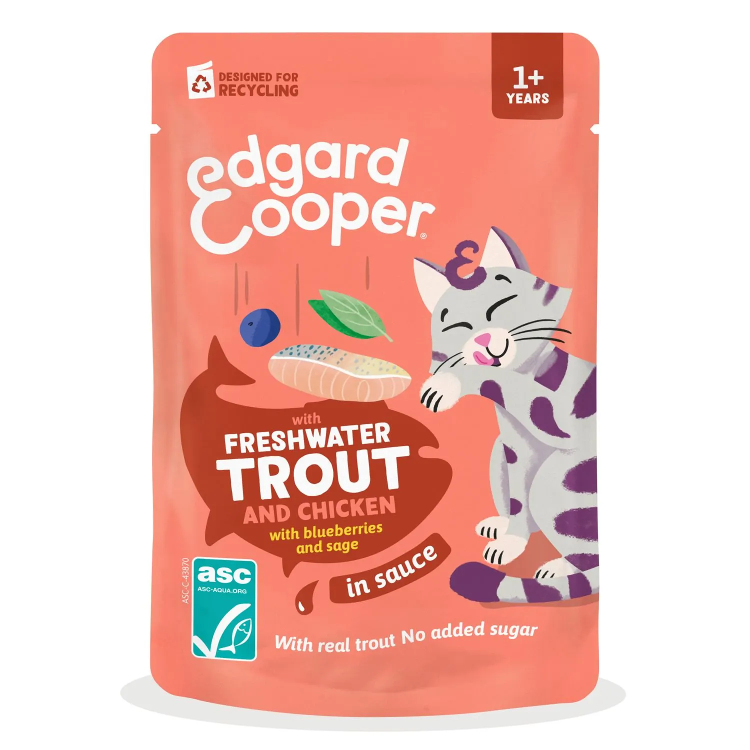 Edgard&Cooper Sauce pouche adult - Natvoer - Forel&Kieken 85 g