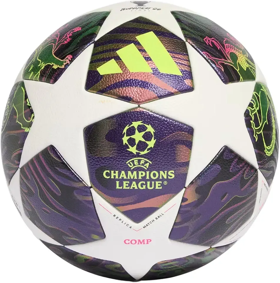 UEFA Champions League Final Competition Ball – Textured Surface for Flight Stability & Precision, FIFA Quality Pro Rated