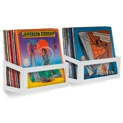 Hudson Hi-Fi Vinyl Display Holder - 2 Pack Record Display Shelf - Solid Steel Vinyl ...