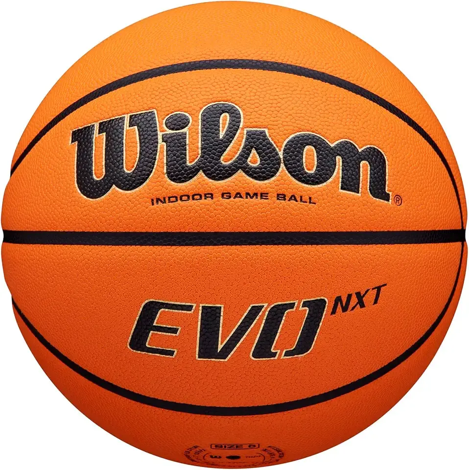 WILSON NCAA Evo NXT Official Indoor Game Basketballs - Sizes 6 and 7