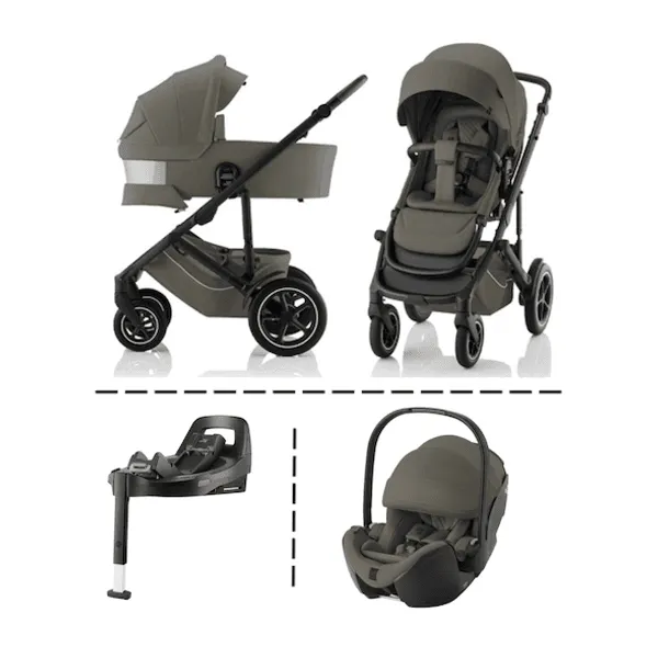 Britax | Smile 5Z Kombivogn + BABY-SAFE Pro Bilstol & Base | Urban Olive