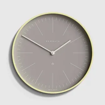 Newgate Mr Clarke Clock Pale Wood Clay Grey Dial