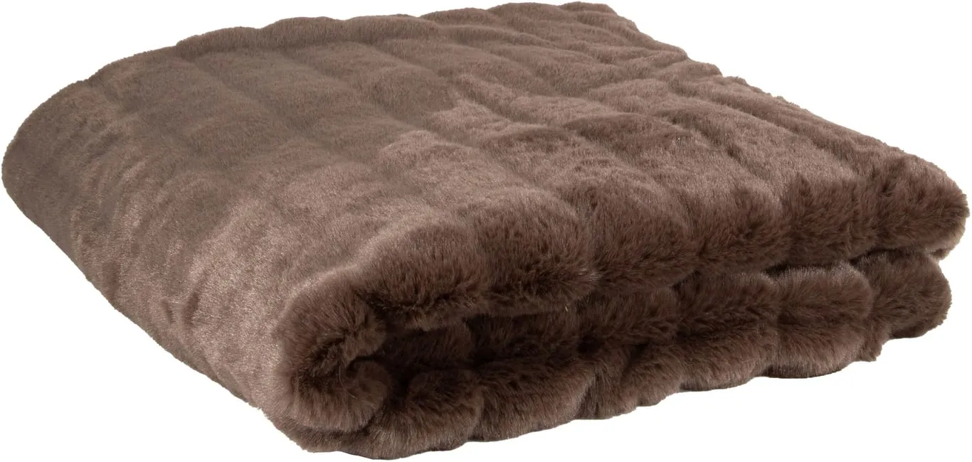 Mudo pledd 127x152 cm, mørk brun