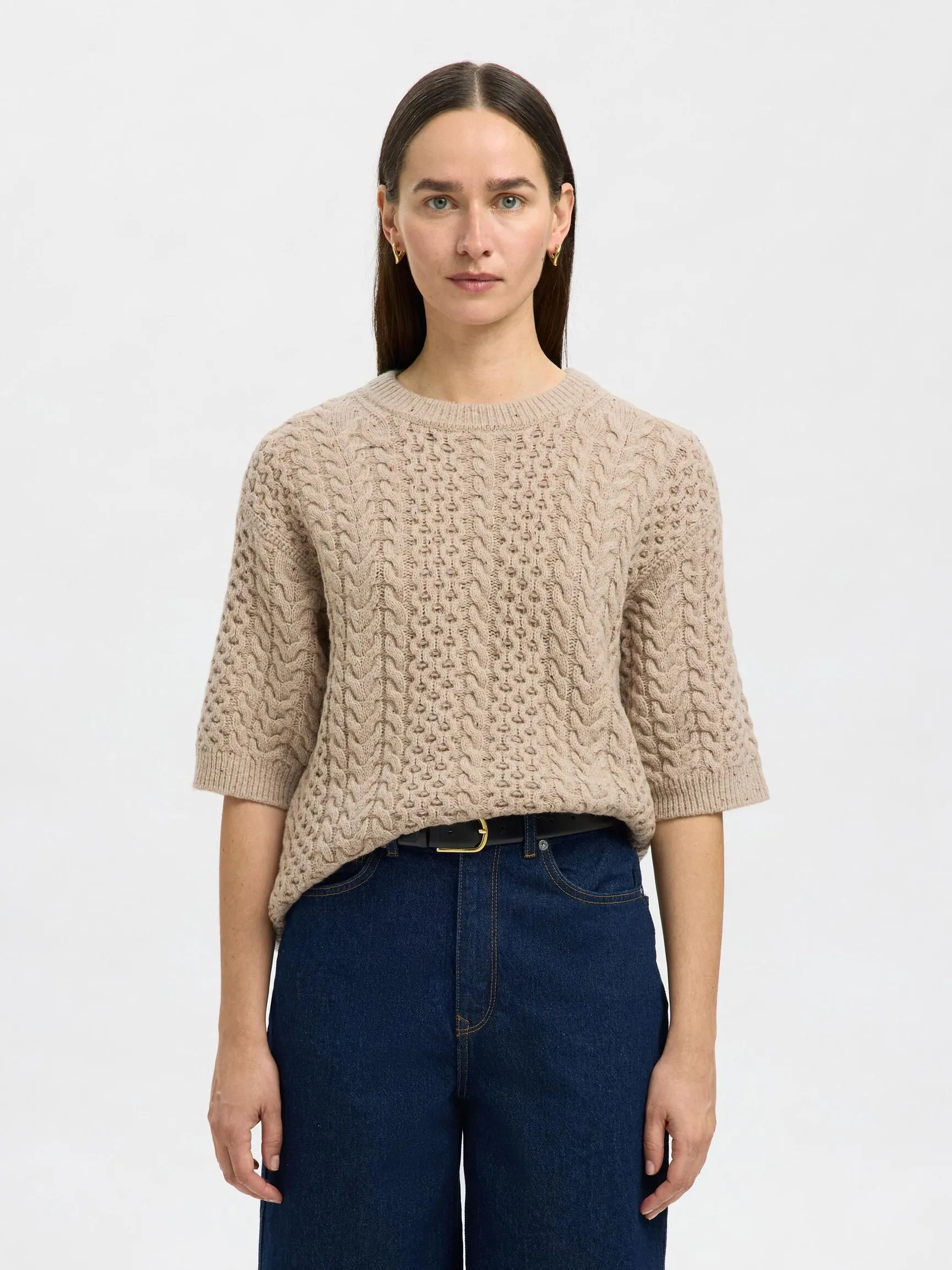 ULLBLANDING STRIKKET PULLOVER