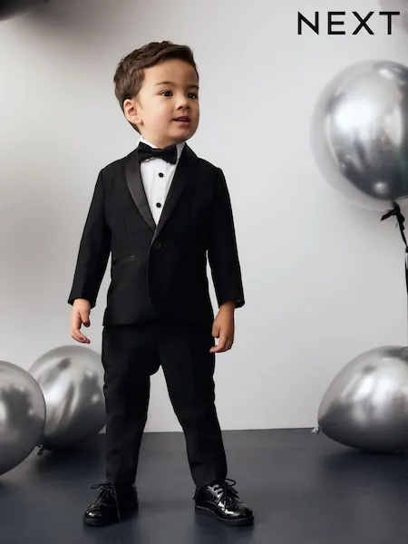 Navy Blazer, Shirt, Trousers And Bow Tie Set (3mths-9yrs)