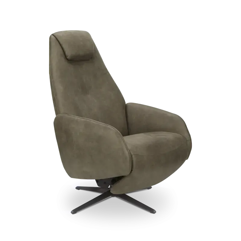 Relaxfauteuil Davoli - handmatig - microleder Oxx Forest - OP=OP