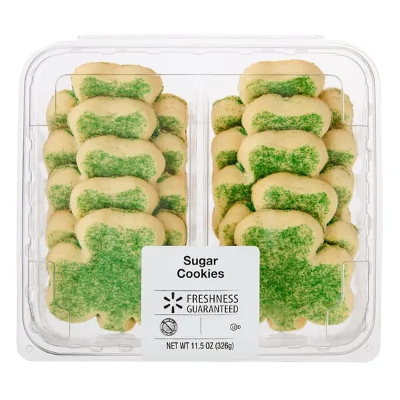 Freshness Guaranteed St. Patrick's Day Baked Shamrock Sugar Cookies, 11.5 oz, 10 Count