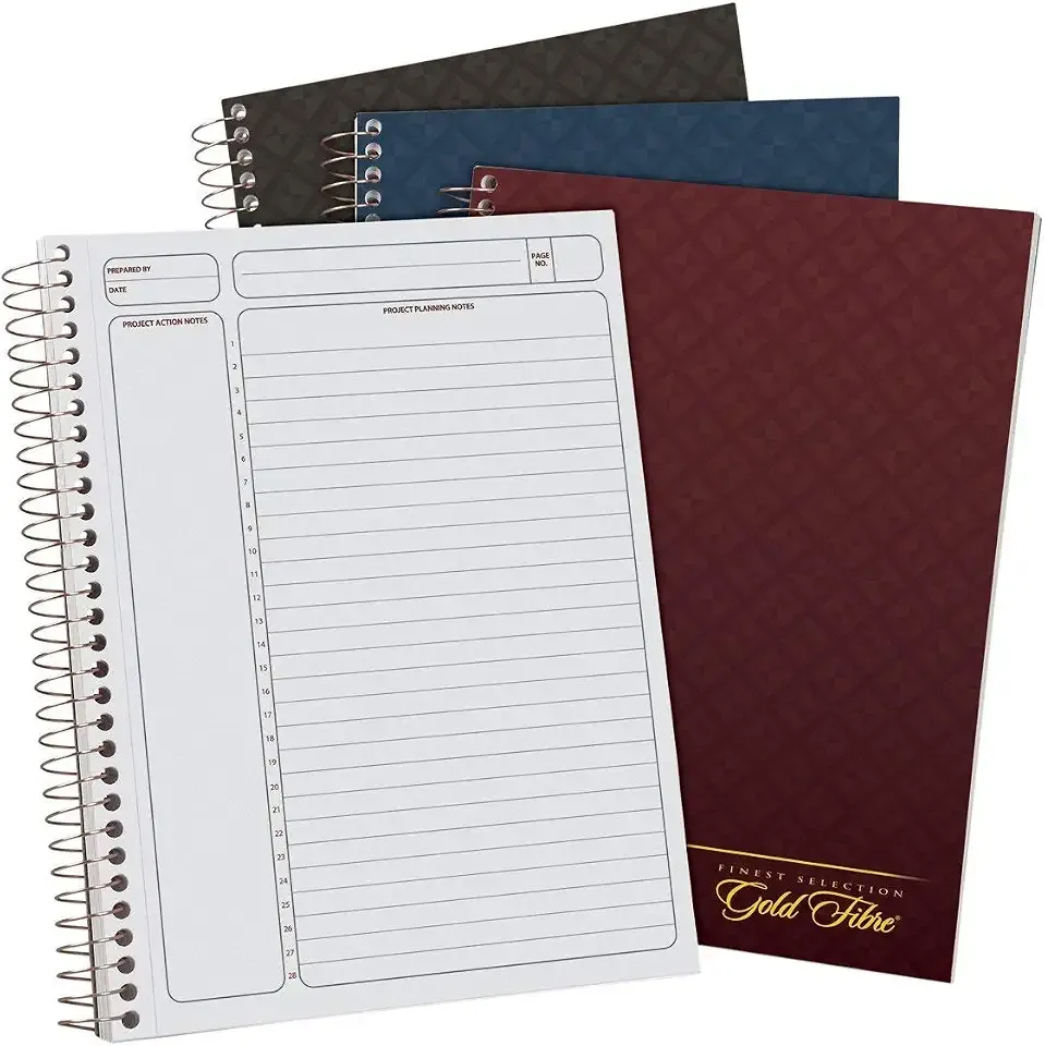 Ampad Gold Fibre Project Planner, Assorted Color Covers, 9.5 x 7.25, 84-Sheets, 3-Pack