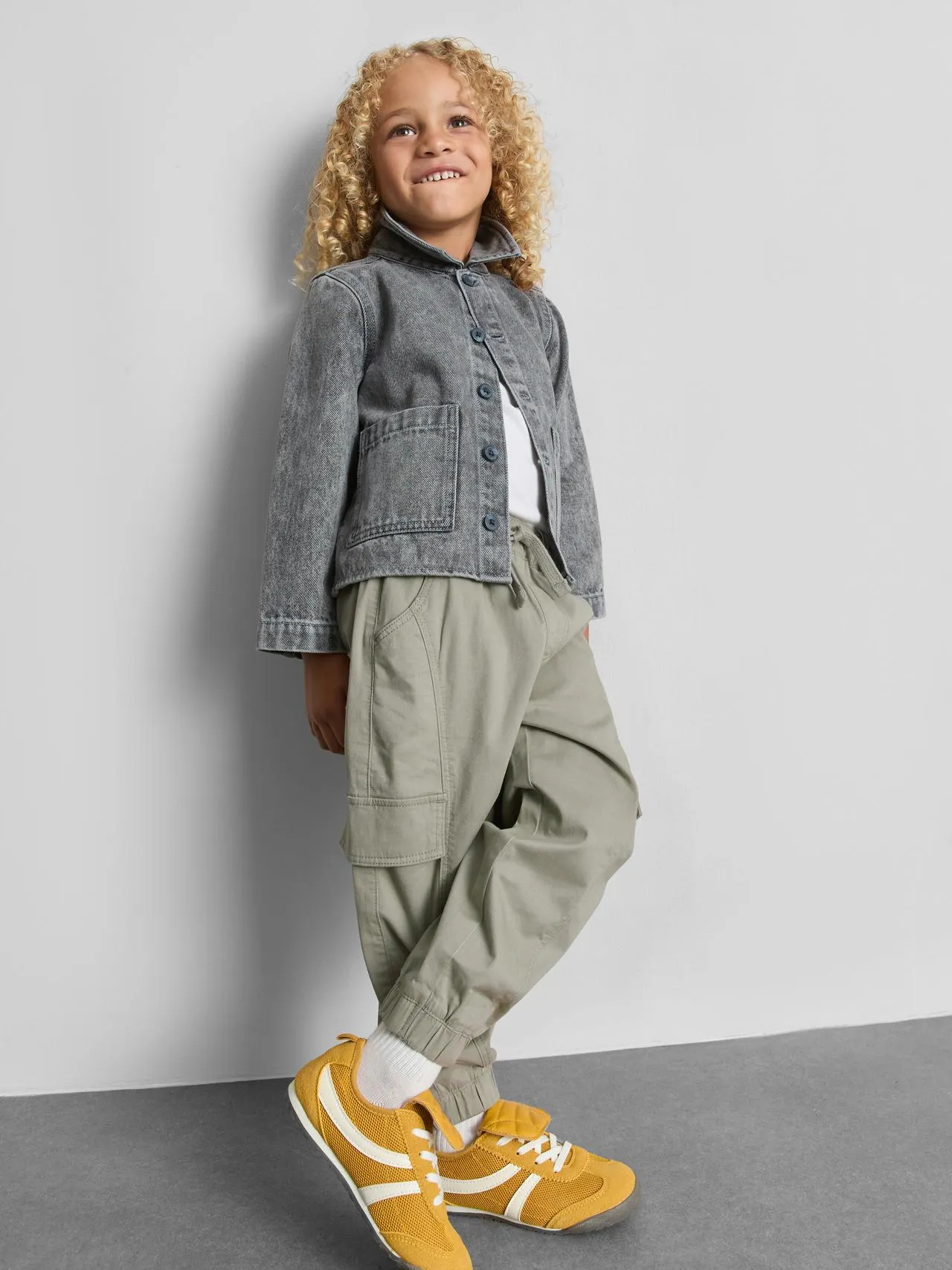 1–7 ans | Pantalon cargo à revers en coton