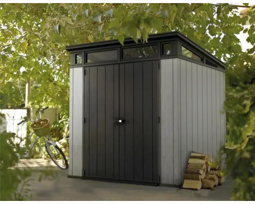 Plastový zahradní domek KETER Artisan 7x7 šedý 214 x 218 cm