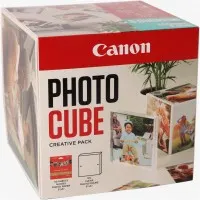 Photo Cube und Frame Creative Pack inkl. PP-201 Fotopapier Plus Glossy II 13 x 13 cm (40 Blatt) weiß/blau
