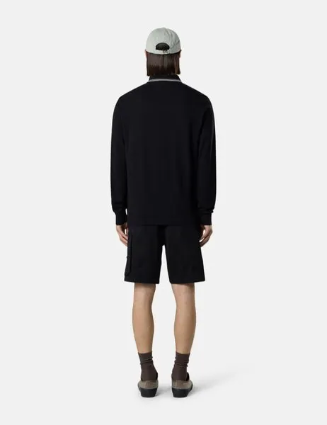 2200012 Organic Cotton Pique With Stretch Black