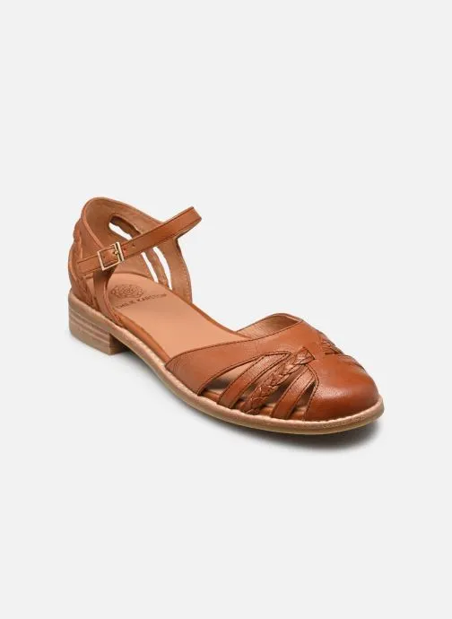 Platte sandalen Jinette dames bruin